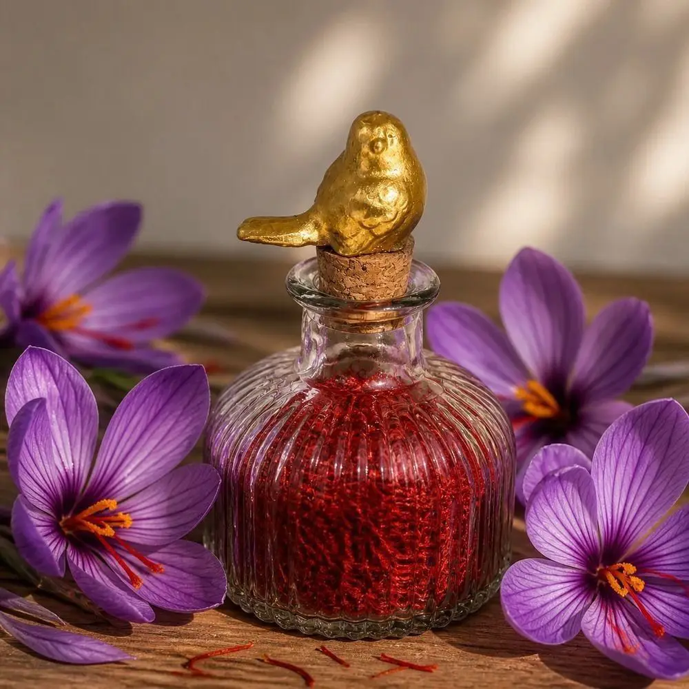 شیشه زعفران گنجشک